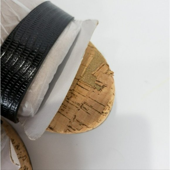 Naturalizer Marla Heel Sandals Black Lizard -6.5 - Picture 7 of 8